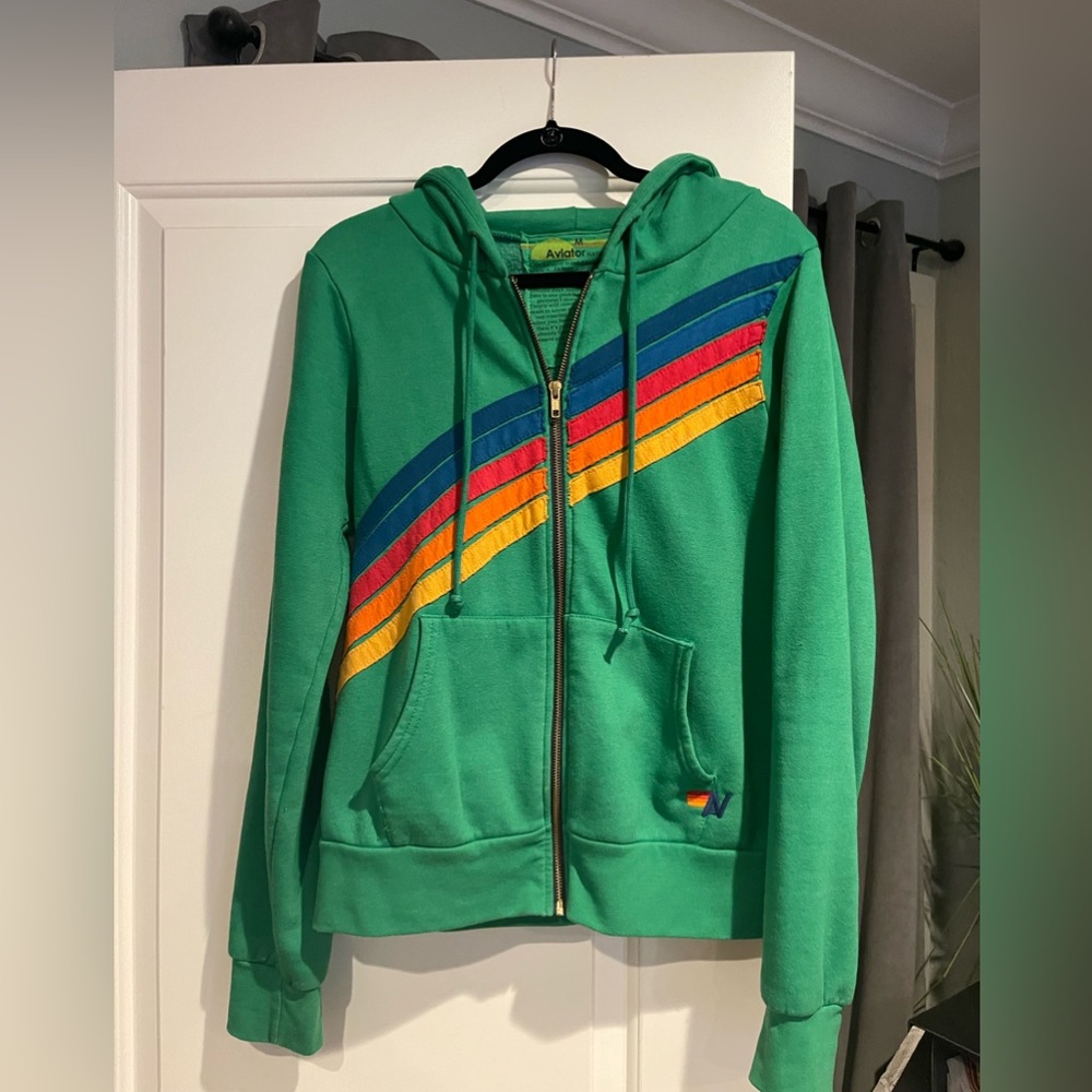 Aviator Nation Kelly Green Diagonal - Medium
